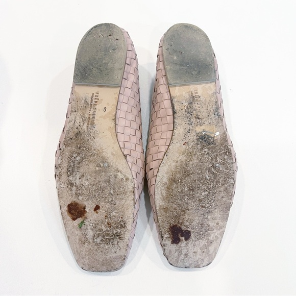 Freda Salvador Jada Square Toe Woven Ballet Flat Size 9 Dusty Pink - Picture 7 of 8